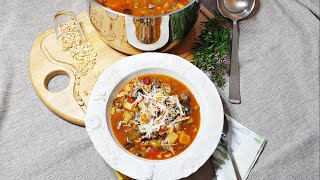 Minestrone italienische Gemüsesuppe  Leckere leichte Suppe für den Sommer [upl. by Joycelin]