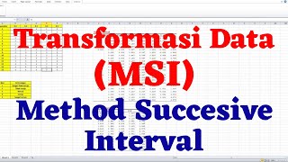 Transformasi Data Ordinal ke Interval dengan MSI  Method Of Succesive Interval [upl. by Akirret627]