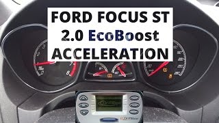 Ford Focus ST 20 EcoBoost 250 hp  acceleration 0100 kmh [upl. by Abie]