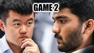 Ding vs Gukesh  GAME 2  FIDE World Chess Championship Match 2024 [upl. by Trixy101]