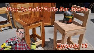 How to Make Simple Bar Stools  2x4 Bar Stool [upl. by Schulman210]