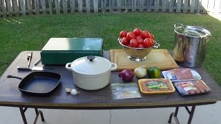 Cooking Off Grid Home Made Meat Sauce [upl. by Nahshunn21]