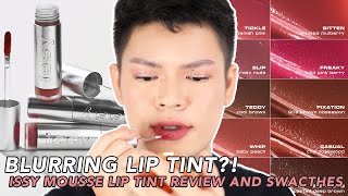 WATCH BEFORE YOU BUY NEW ISSY MOUSSE LIP TINT REVIEW AND SWATCHES ALL SHADES [upl. by Rehpoitsirhc452]