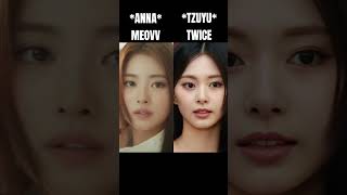 Tzuyu from Twice and Anna from Meovv are looks alike kpop twice tzuyu meovv anna youtube [upl. by Tina]