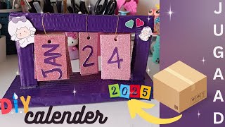 ✨ How to Make a Beautiful Calendar With Cardboard  DIY Desk Calendar  DIY Calendar 🗓️  Handmade [upl. by Ahsirat]