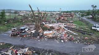 572024 Barnsdall OKExtrodinary tornado damage first light dronemp4 [upl. by Giorgi982]