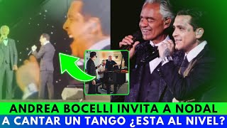 ANDREA BOCELLI INVITA A NODAL A CANTAR UN TANGO ¿ESTÁ A LA ALTURA [upl. by Kipper543]