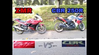 CBR 250R vs KARIZMA ZMR  TWIST  TEST  BRAKING [upl. by Peters]