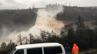 200FootLong Hole in Damaged Calif Dam [upl. by Yelrahc]