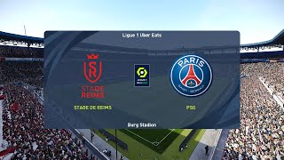 Stade de Reims vs PSG 21092024 Ligue 1 PES 2021 [upl. by Nalat]