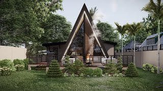 AFrame House  Small house design ideas  Manzano Graphic Studio [upl. by Nylegna]