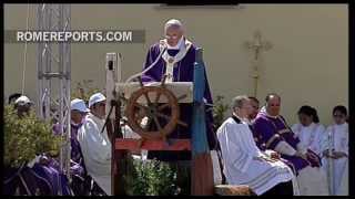 Popes Mass in Lampedusa Dont give into the globalization of indifference [upl. by Ohaus656]