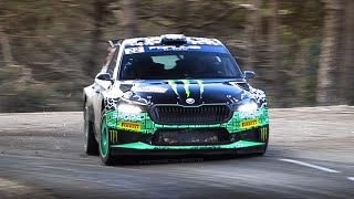 2023 Škoda Fabia RS Rally2 at WRC Monte Carlo 2024 Start Turbo Chirping amp Engine Sound [upl. by Cleasta505]