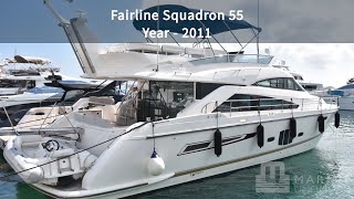 Fairline Squadron 55  2011  Mediterranean Spec Walkthrough [upl. by Nhguahs]