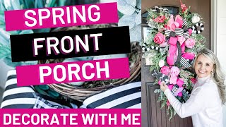 DECORATE MY SPRING FRONT PORCH WITH ME  DECORATE WITH ME FOR SPRING [upl. by Irahk436]