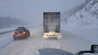 Trucking Into Denver During a Snow Storm I70 Eastbound and Down [upl. by Noellyn]