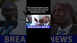 RUTO REINSTATE GACHAGUA SECURITY trendingkenya gachaguatoday obinnalive djremix morarakebaso [upl. by Wendelin]