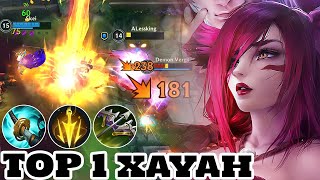 Wild Rift Xayah  Top 1 Xayah Gameplay quotXayah Mainquot Rank Challenger [upl. by Frymire307]