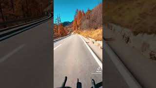 Beautiful Autumn in Engadin cycling driveitout roadcyclinglife roadbike [upl. by Belak]