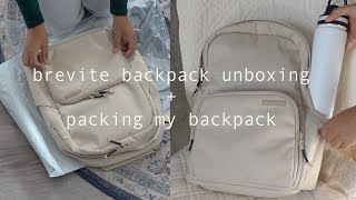 brevite backpack unboxing and pack my backpack [upl. by Carlotta]