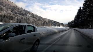 Fahrt durch das Gailtal  Lesachtal Richtig viel Schnee [upl. by Ruvolo]