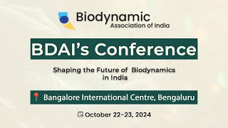 Biodynamics Conference 2024  Live Stream  Day 1  Biodynamic Association of India  Book Brahma [upl. by Kiraa661]