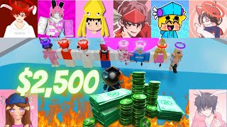 2500 Robux EXTREME Tower of Hell YouTuber Competition ROBLOX [upl. by Naibaf]