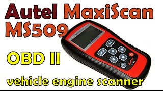 Autel MaxiScan MS509 OBD II engine computer scanner code reader  reset  wipe [upl. by Aicac]