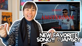 Reaction to JAMESY  AMSTERDAM OFFICIAL MV ITS SO GOOD  😍😍😍😍 DGRECORDSPT [upl. by Johnsson]