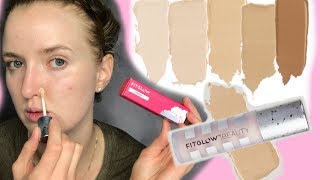 NEW FITGLOW CONCEAL first impressions green clean organic beauty [upl. by Kolva]