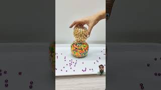 Tower of Steel and Plastic Beads Oddly Satisfying 💫📿satisfying beads viralvideo shorts [upl. by Petulah]