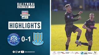 Match Highlights I Glenavon 01 Ballymena United [upl. by Nylevol]