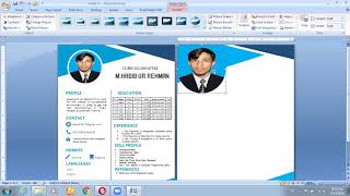 How to make a professional resume CV in MS Word 20072010 MS OFFICE LECTURE  6 [upl. by Aihsa]