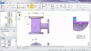 SpaceClaim Tutorial 51 Part Drawings [upl. by Medea]