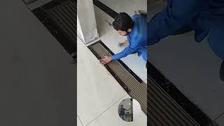 Amazing Floor Tile Door Design Installation shorts​ shortvideo​ short​ [upl. by Marilyn]