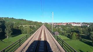 Führerstandsmitfahrt von Kornwestheim Pbf nach Backnang über die kleine Murrbahn [upl. by Jeanette815]