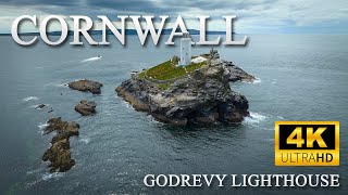 Godrevy Lighthouse Cornwall  Cinematic Drone Footage  Mavic 3 CINE  2024 [upl. by Aibsel]