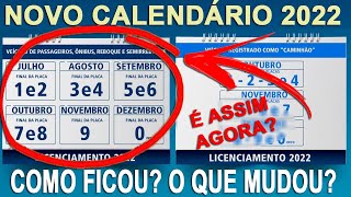 LICENCIAMENTO 2022 NOVO CALENDÁRIO 2022  VEJA AS MUDANÇASCOMO FICOU [upl. by Hassadah]