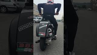 STEFANO SCAURI EXTREME LAUNCH ON 150cc VESPA DRAG [upl. by Nissensohn]