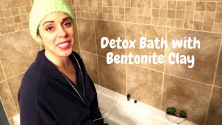 How to take a Detox Bath with Bentonite Clay  Cute Kitty Crashes the Video [upl. by Zawde]