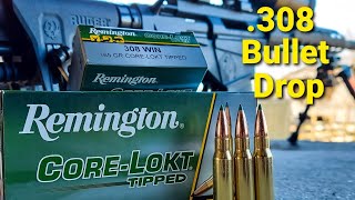 308 Bullet Drop  Demonstrated and Explained  First Shots with Remington CoreLokt Tipped [upl. by Henrie]