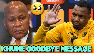 Khune Goodbye Message 😭 Bad News For Kaizer Chiefs [upl. by Ynot]