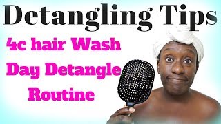 Tips on Detangling Natural Hair using Tools  4c Low Porosity Hair [upl. by Pliner]