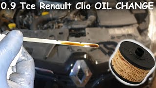 Renault Clio 4 Oil Change 09 Tce Engine [upl. by Ahseik]