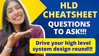 HLD CheatSheet of Questions to askHigh Level System Design InterviewExtensive list of Quess to ask [upl. by Egor]