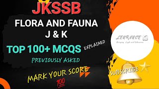 FLORA AND FAUNA JampK MCQS SERIES VIW AND OTHERALL JKSSB ExamsJunior AssistantKUMOST IMPORTANT [upl. by Asteria109]