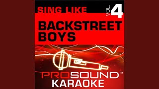 Everybody Backstreets Back Karaoke Lead Vocal Demo In the Style of Backstreet Boys [upl. by Ward465]