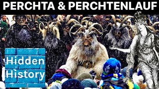 Perchta  the winter witch of Alpine Christmas folklore and Perchtenlauf explained [upl. by Netsirk]