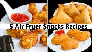 5 Airfryer Iftar Snacks Recipes  Air Fryer Snacks Recipe  Ramadan Special Recipes [upl. by Mis]