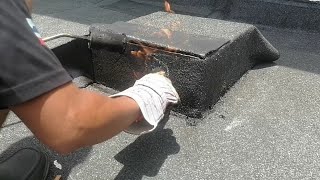 Torch Applied Modified Bitumen Membrane Roofing Installation [upl. by Lorrac]